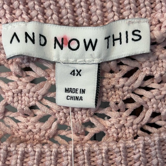 Women's Pink Knit Sweater size 4X - Picture 3 of 4